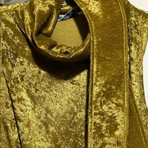 Vintage style velour look and felt dress